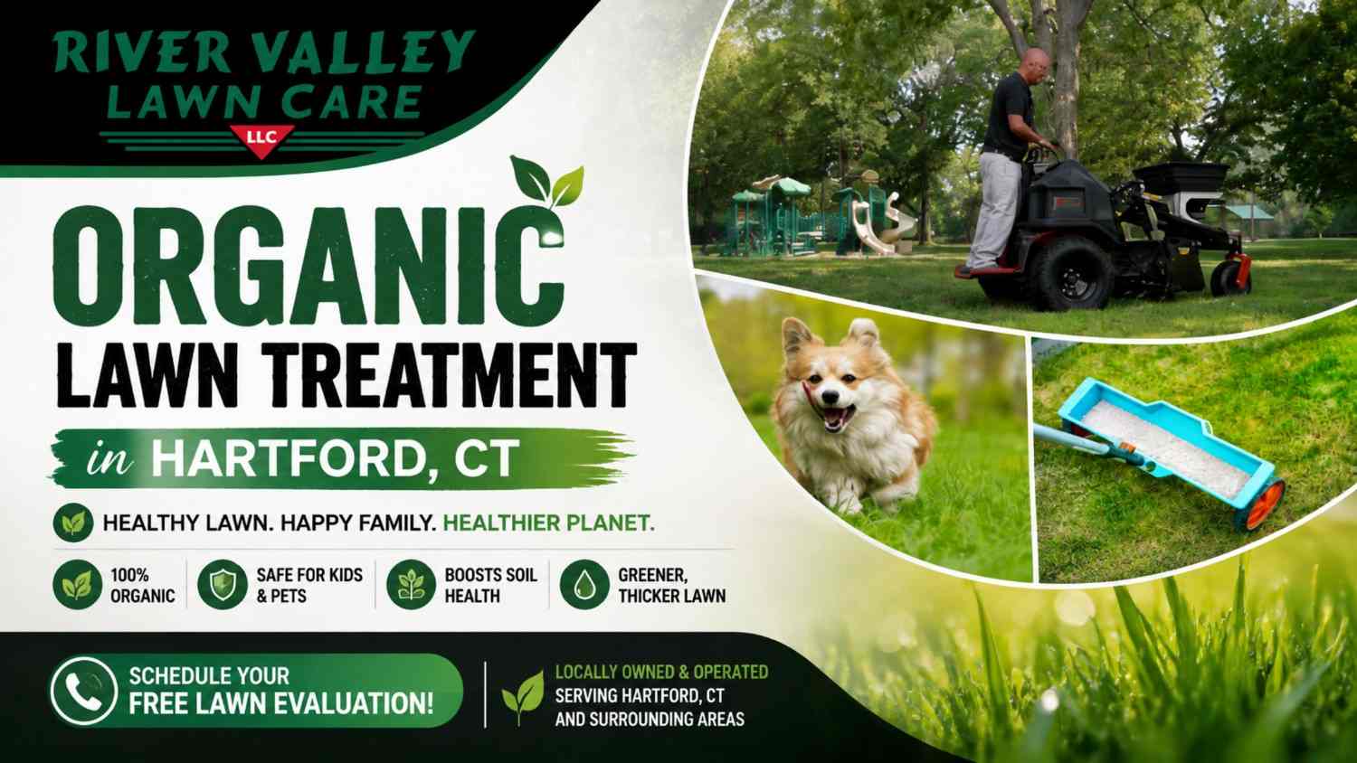 Organic lawn treatment in Hartford